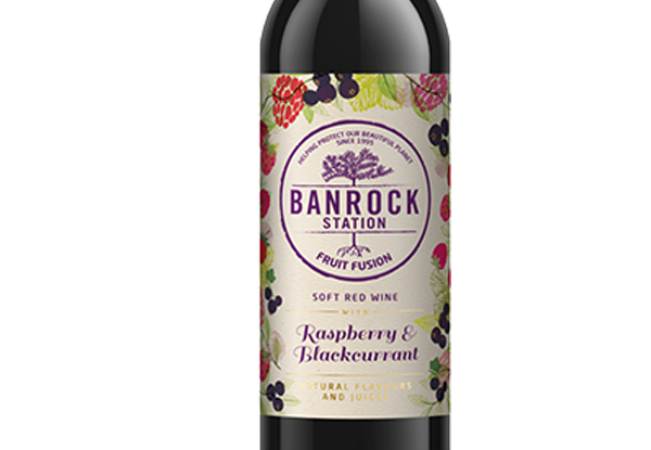 $59 for a Case of Six Bottles of Banrock Station Fruit Fusions Raspberry Blackcurrant