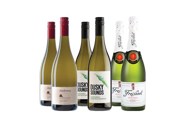 $66 for a Mixed Six Bottle Case of Chardonnay and Spanish Sparkling Wine