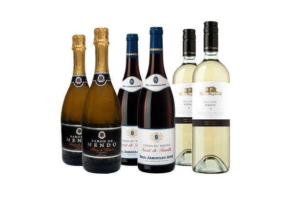$99 for a Mixed Six Bottle Case of International Reds, Whites and Sparkling Wines