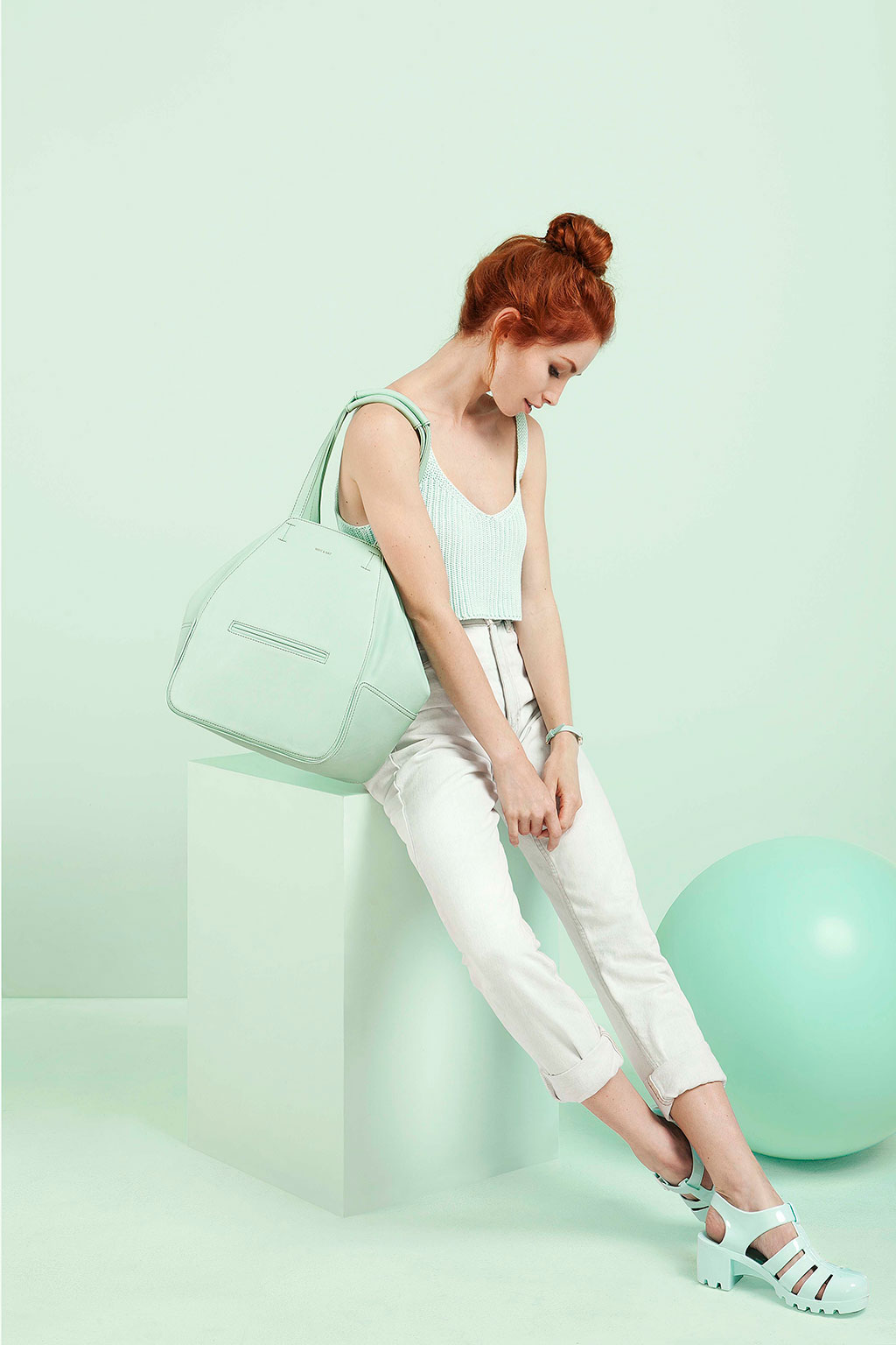 matt and nat green bag