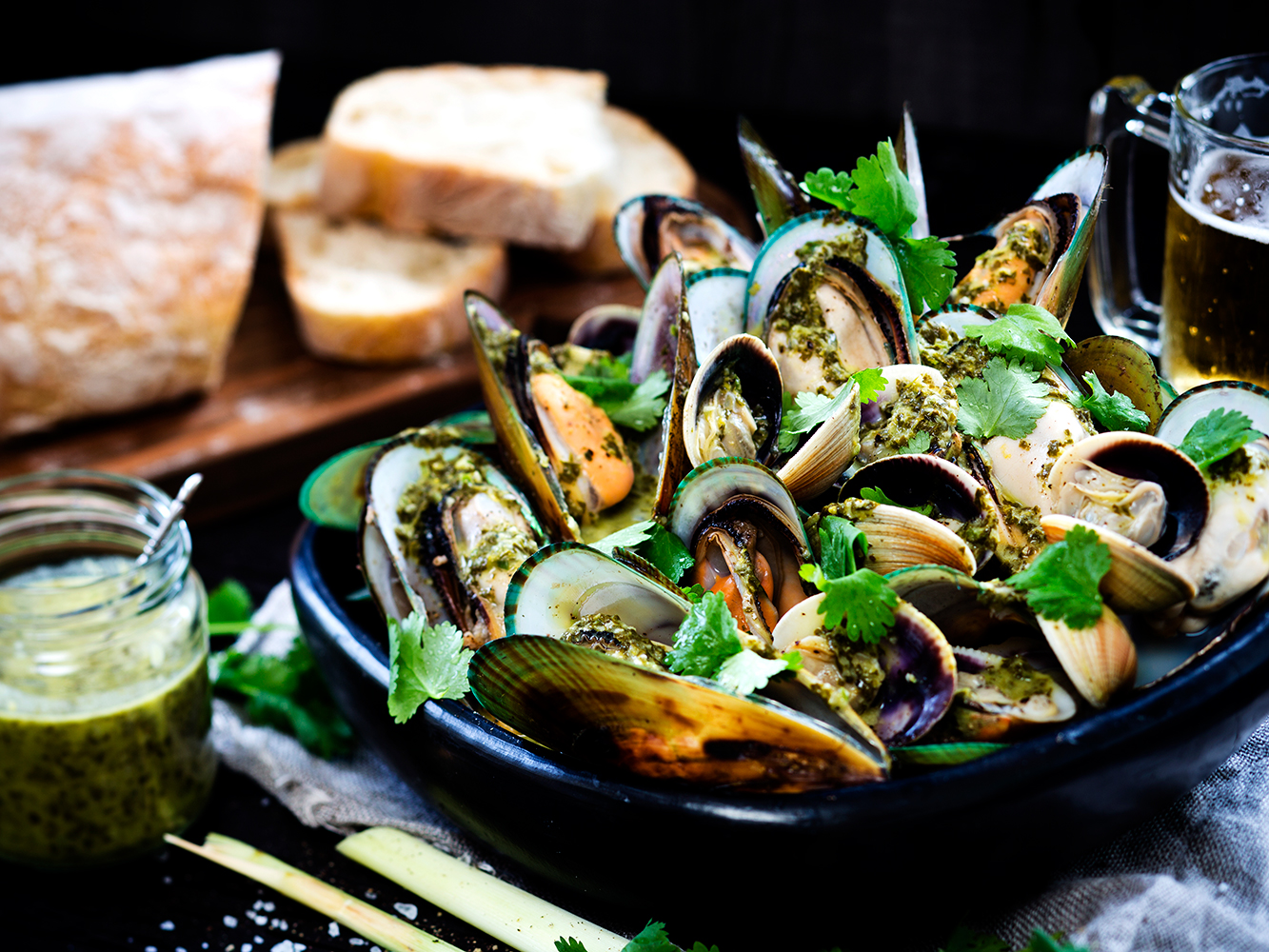 Coriander Dressing Recipe With Mussels And Cockles Viva