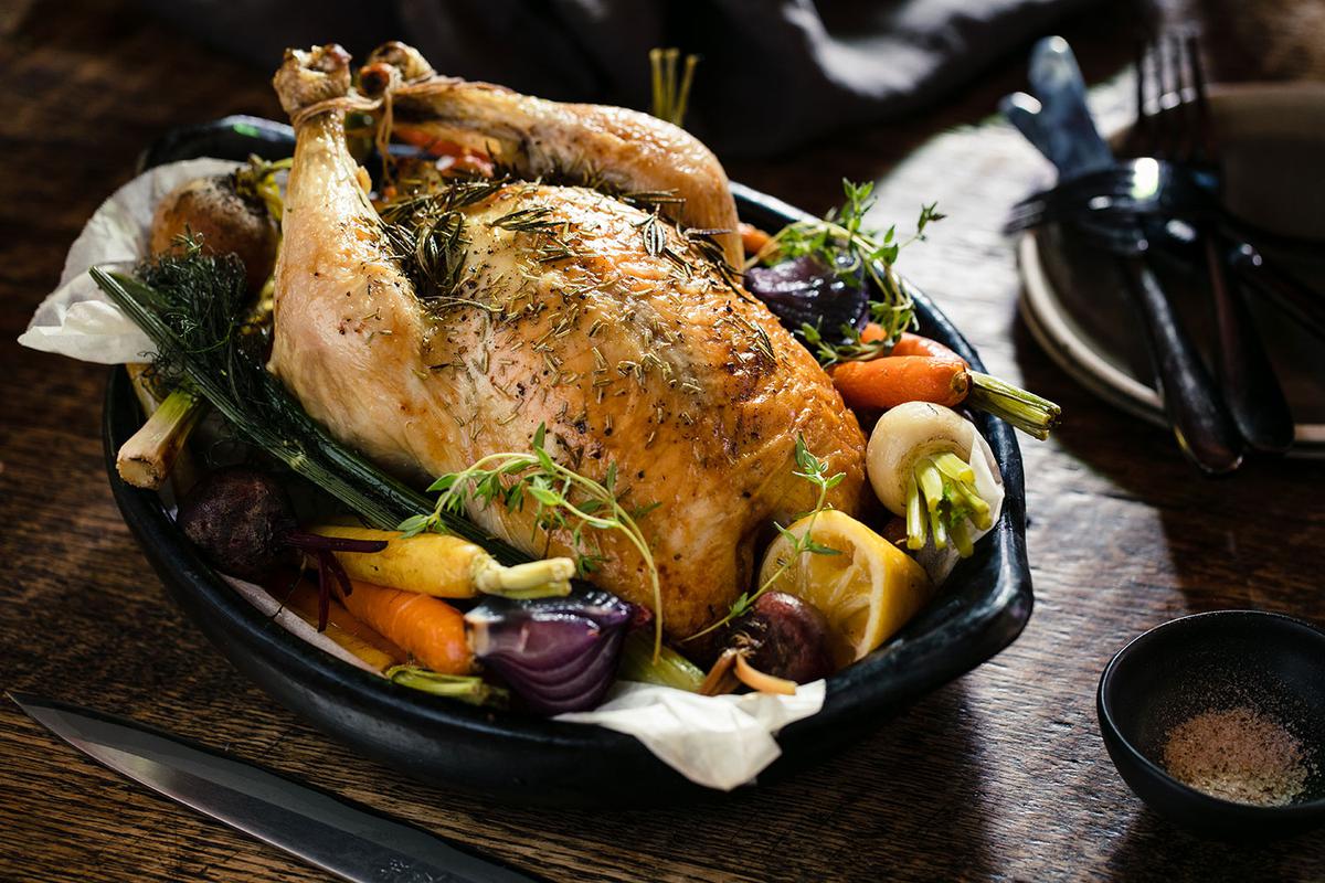 Mid-Week Roast Chicken With Speedy Stuffing - Viva