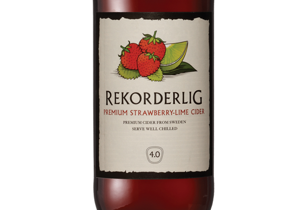 $89 for a Case of Fifteen Bottles of Rekorderlig Strawberry & Lime Cider 500ml
