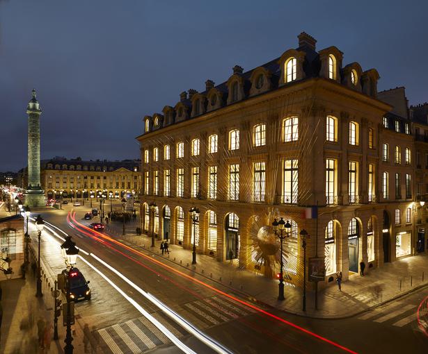 An art installation in the building of the fashion store Louis Vuitton  Maison Vendome, Paris, France Stock Photo - Alamy