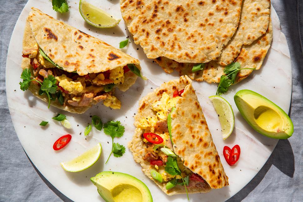 Homemade Breakfast Tortillas With Bacon & Avocado Viva