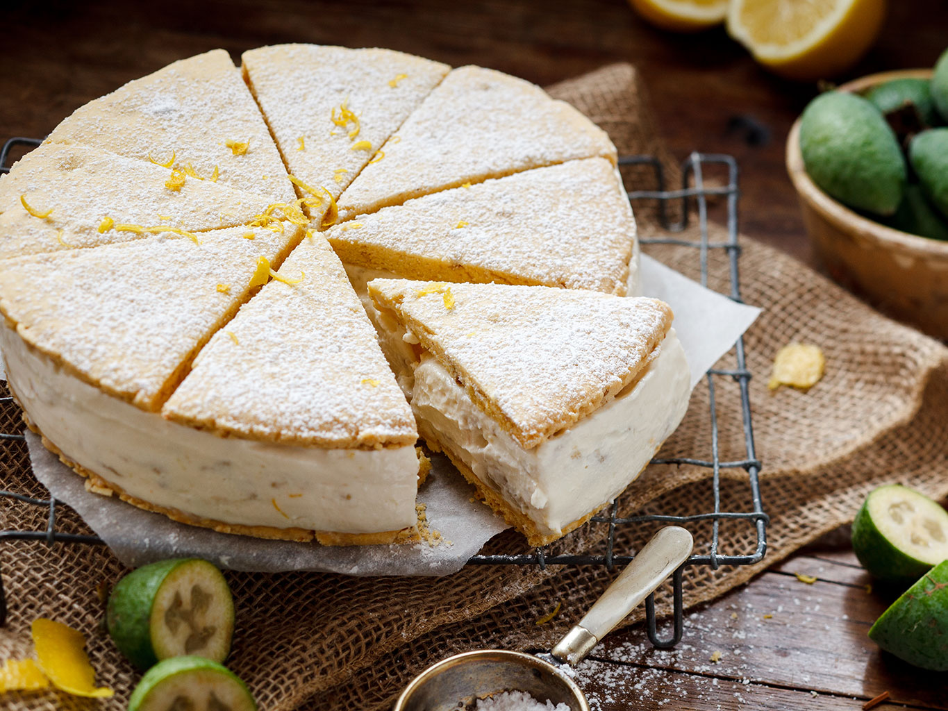 Walnut Shortbread Recipe With Feijoa And Ricotta Filling Viva