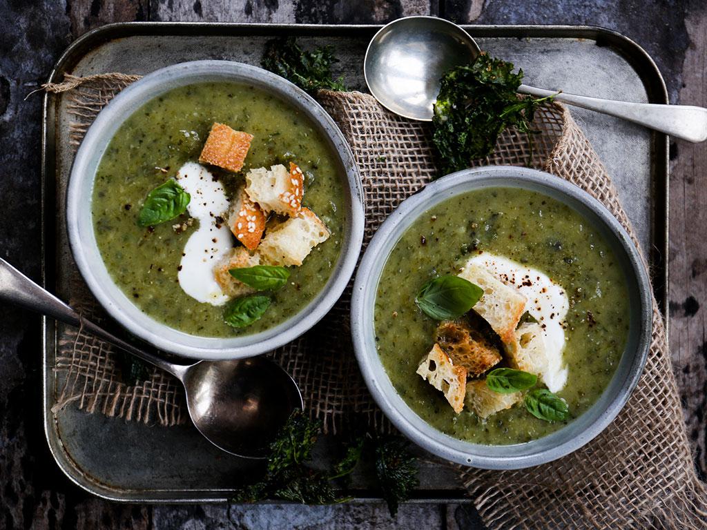 Recipe: Courgette, Garlic and Kale Soup - Viva