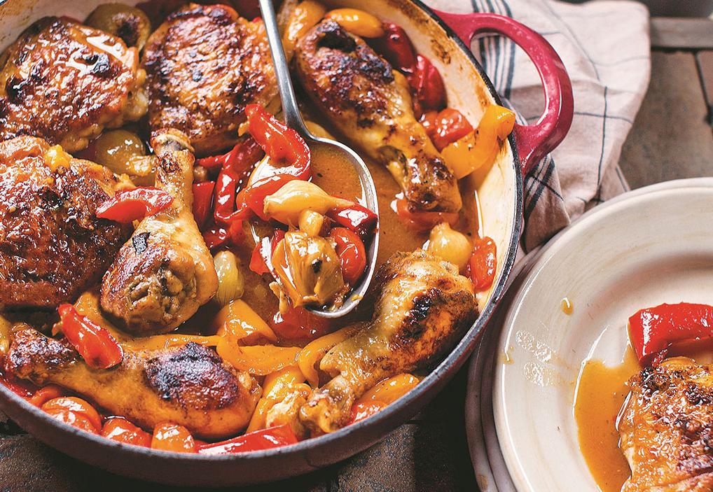 Recipe: Boozy Baked Chicken with Peppers - Viva
